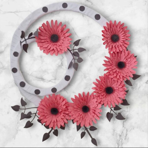 Handmade Paper Flower Wall Hanging - Image 2