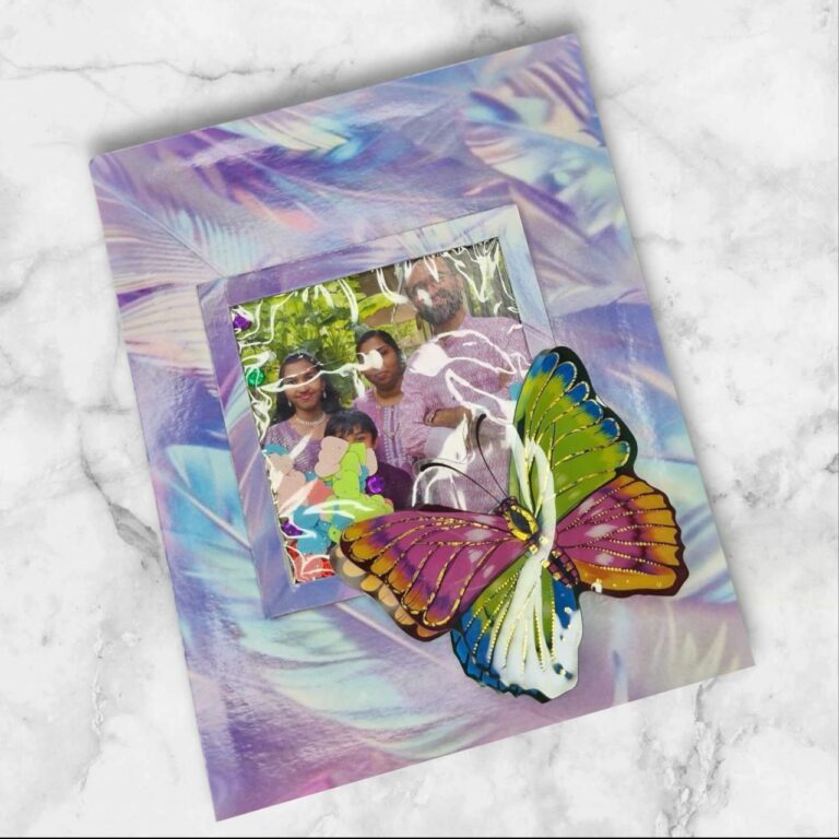 Colorful Wings personalised handmade scrapbook album