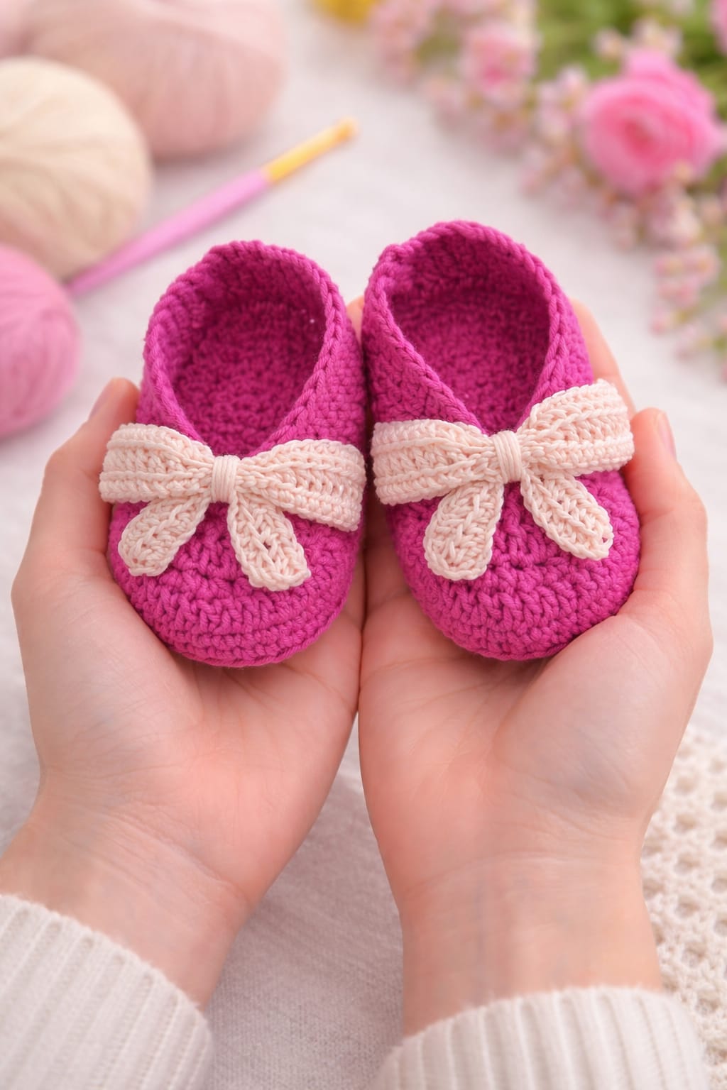 Crochet Baby Booties – Handmade Soft Newborn Shoes (0- 1 year) - Image 6
