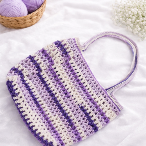 Handmade crochet tote bag for women