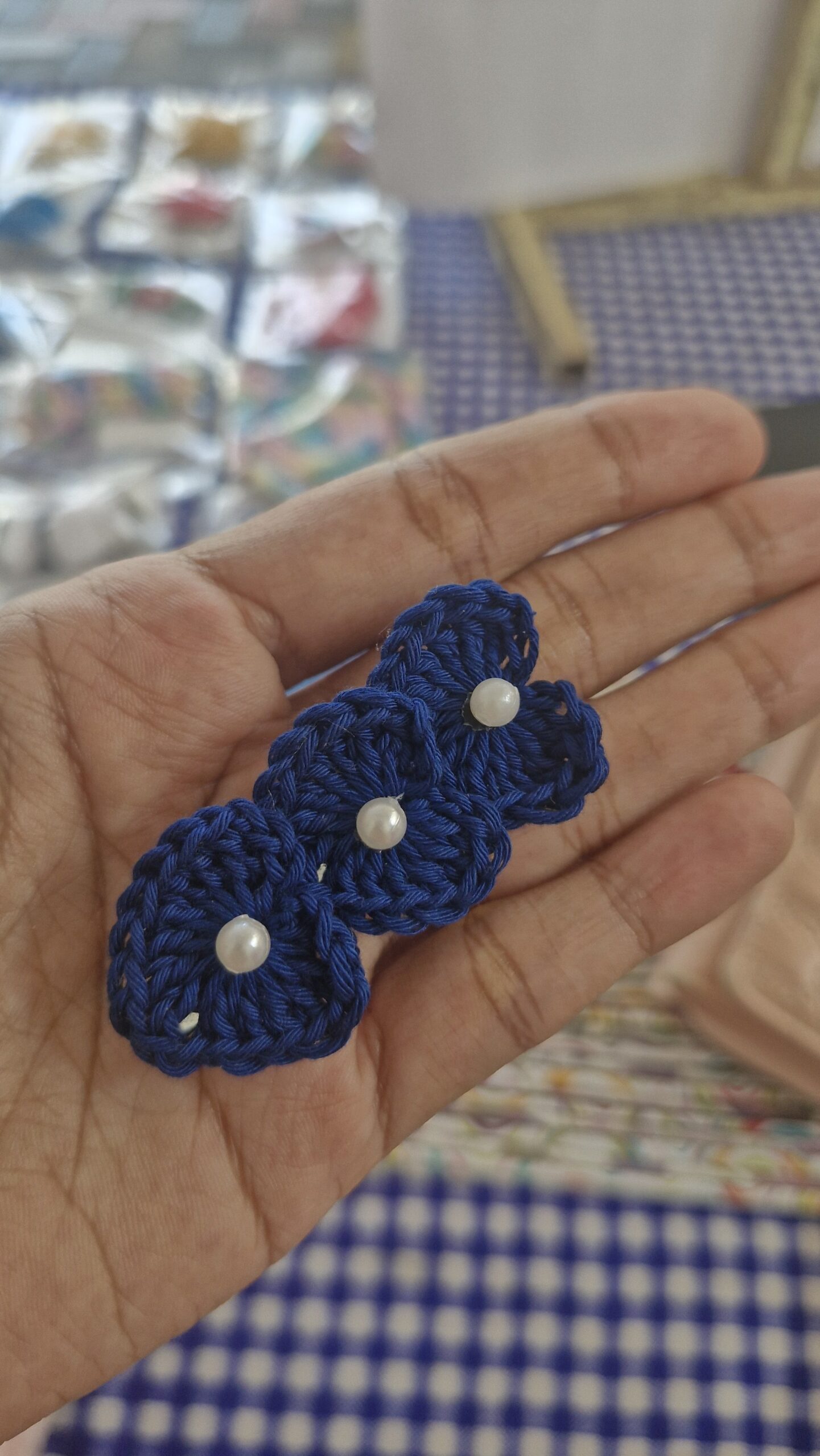 Handmade Crochet Flower Hair Clips - Image 2