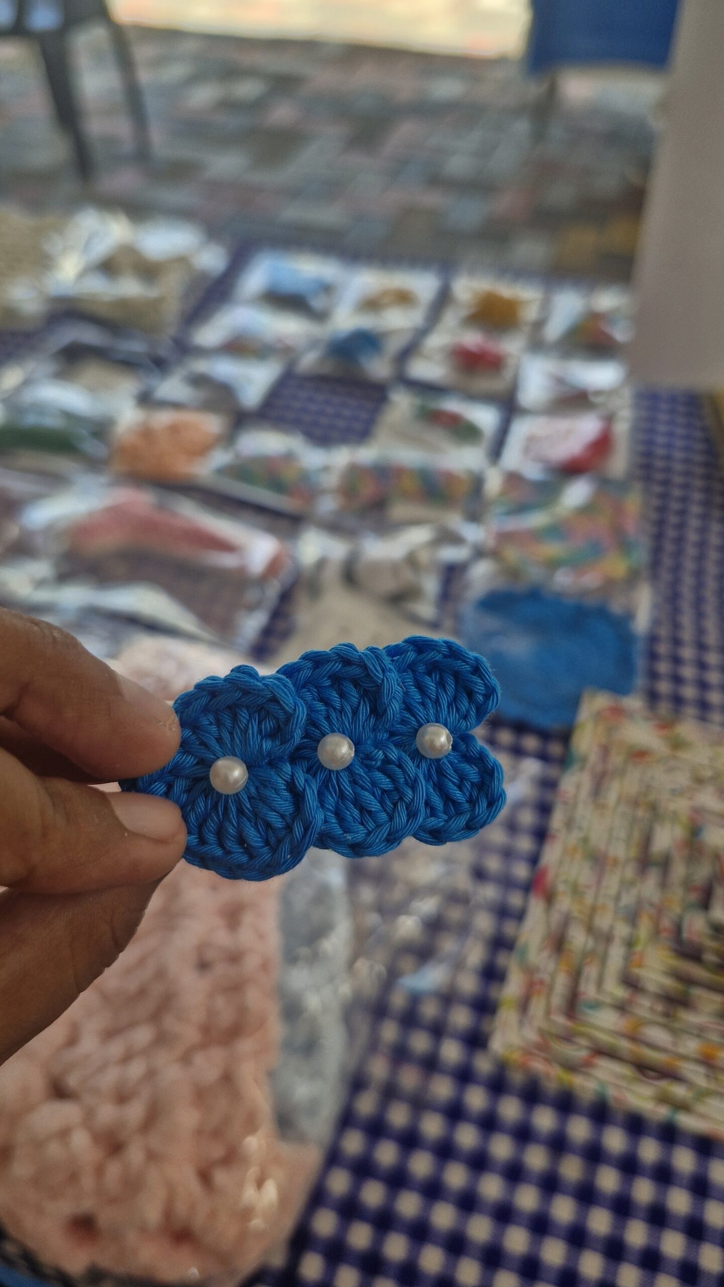 Handmade Crochet Flower Hair Clips - Image 4