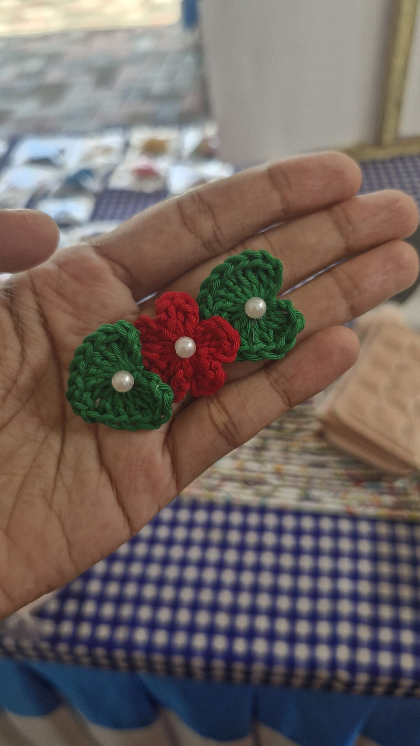Handmade Crochet Flower Hair Clips - Image 3